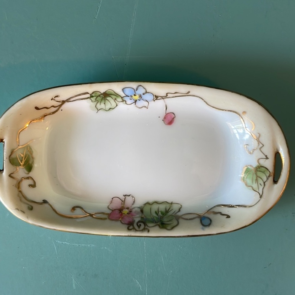 6 VINTAGE NIPPON HANDPAINTED CHINA DISHES - Picture 2 of 4